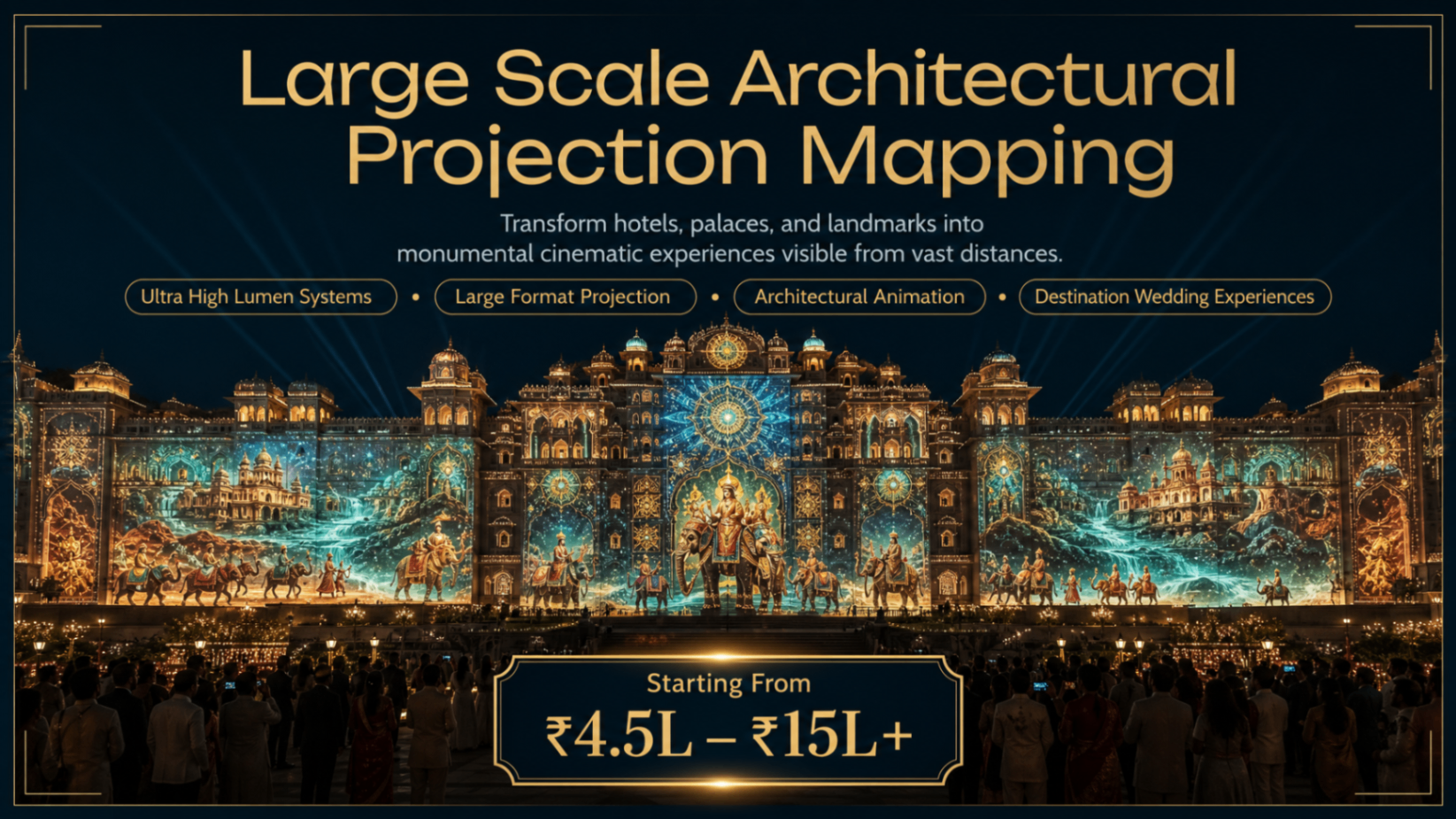 Palace Projection Mapping before and after comparison