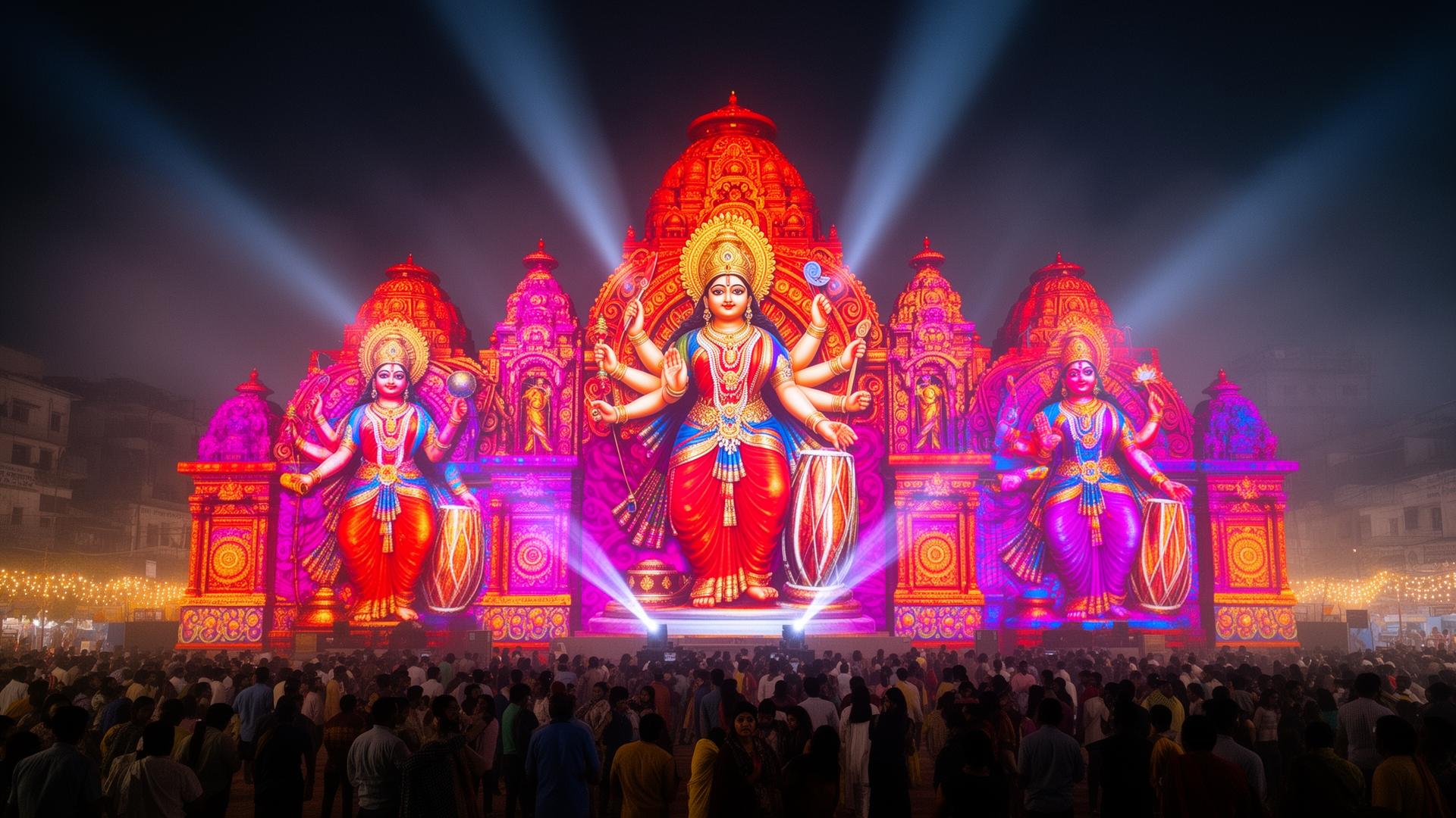Durga Puja Projection Mapping